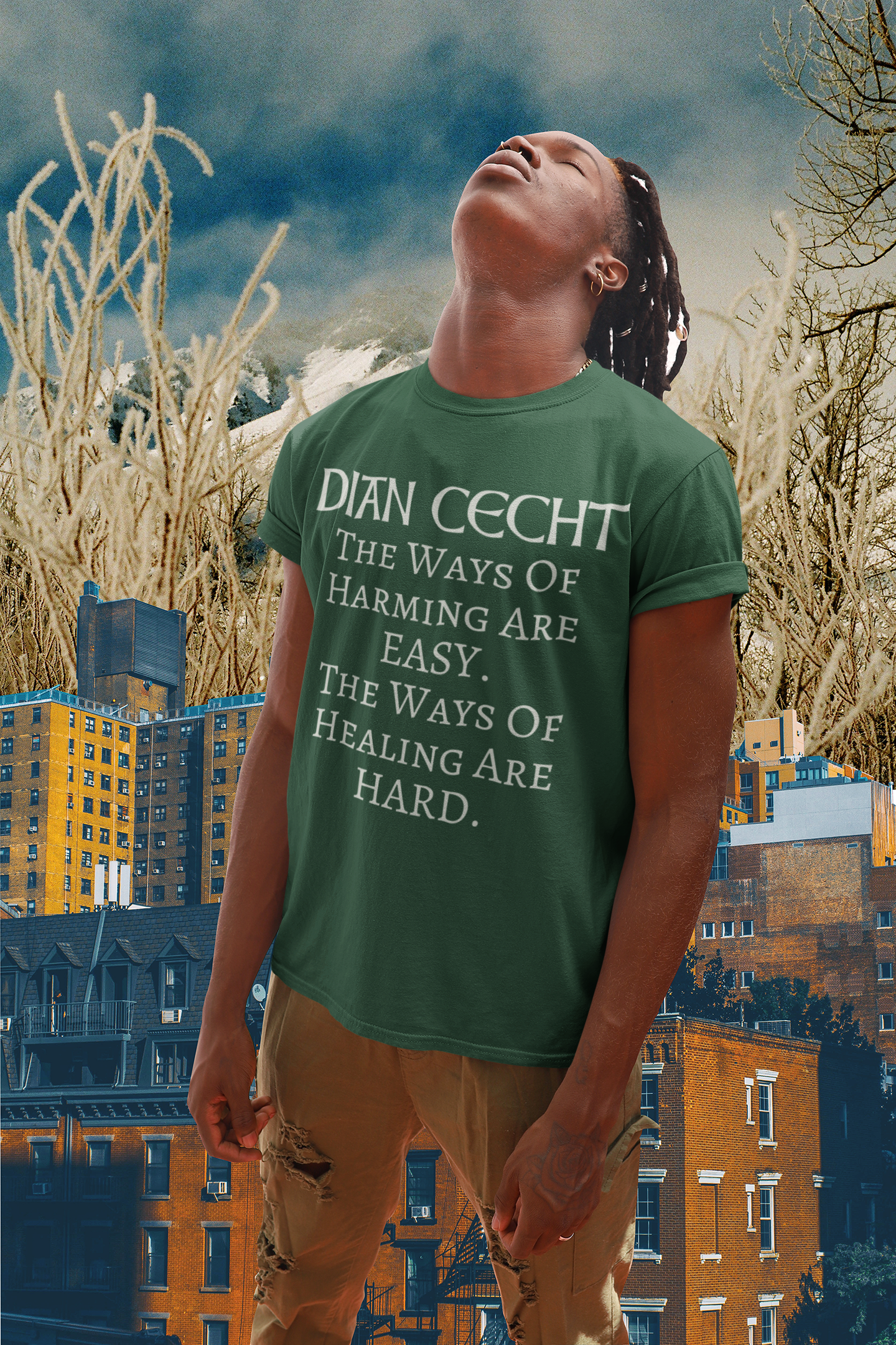 Dian Cecht - Short-Sleeve Unisex T-Shirt Navy, Forest, Asphalt - Eel & Otter
