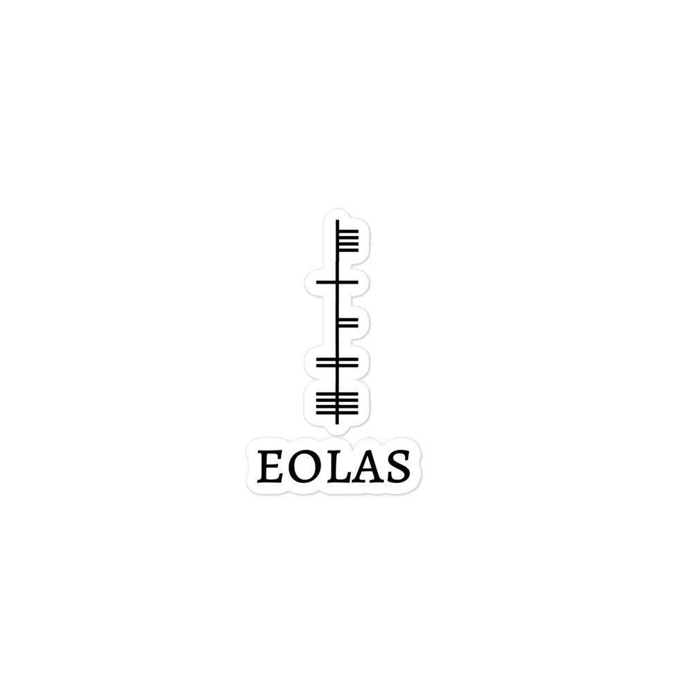 Ogham Series - Eolas - Knowledge - Bubble-free stickers - Eel & Otter