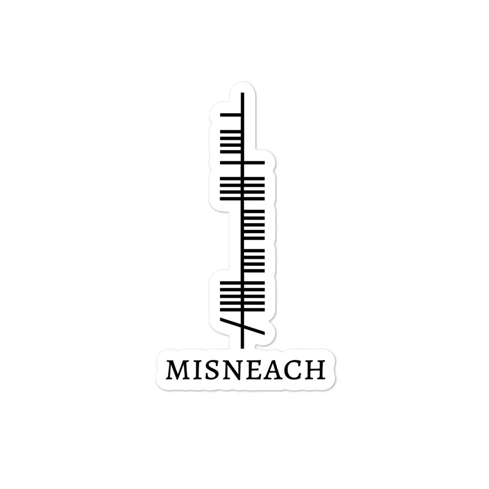 Ogham Series - Misneach - Courage - Bubble-free stickers - Eel & Otter