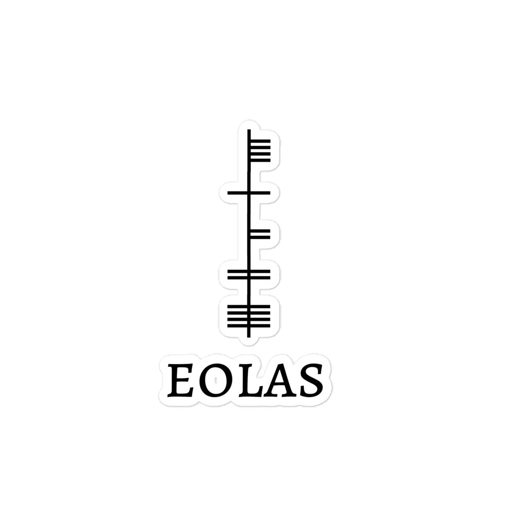 Ogham Series - Eolas - Knowledge - Bubble-free stickers - Eel & Otter