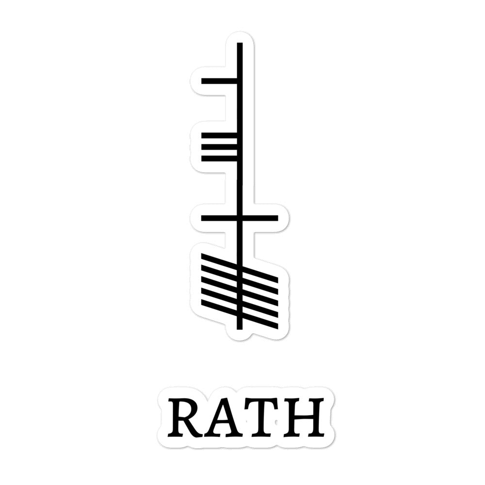 Ogham Series - Rath - Prosperity - Bubble-free stickers - Eel & Otter