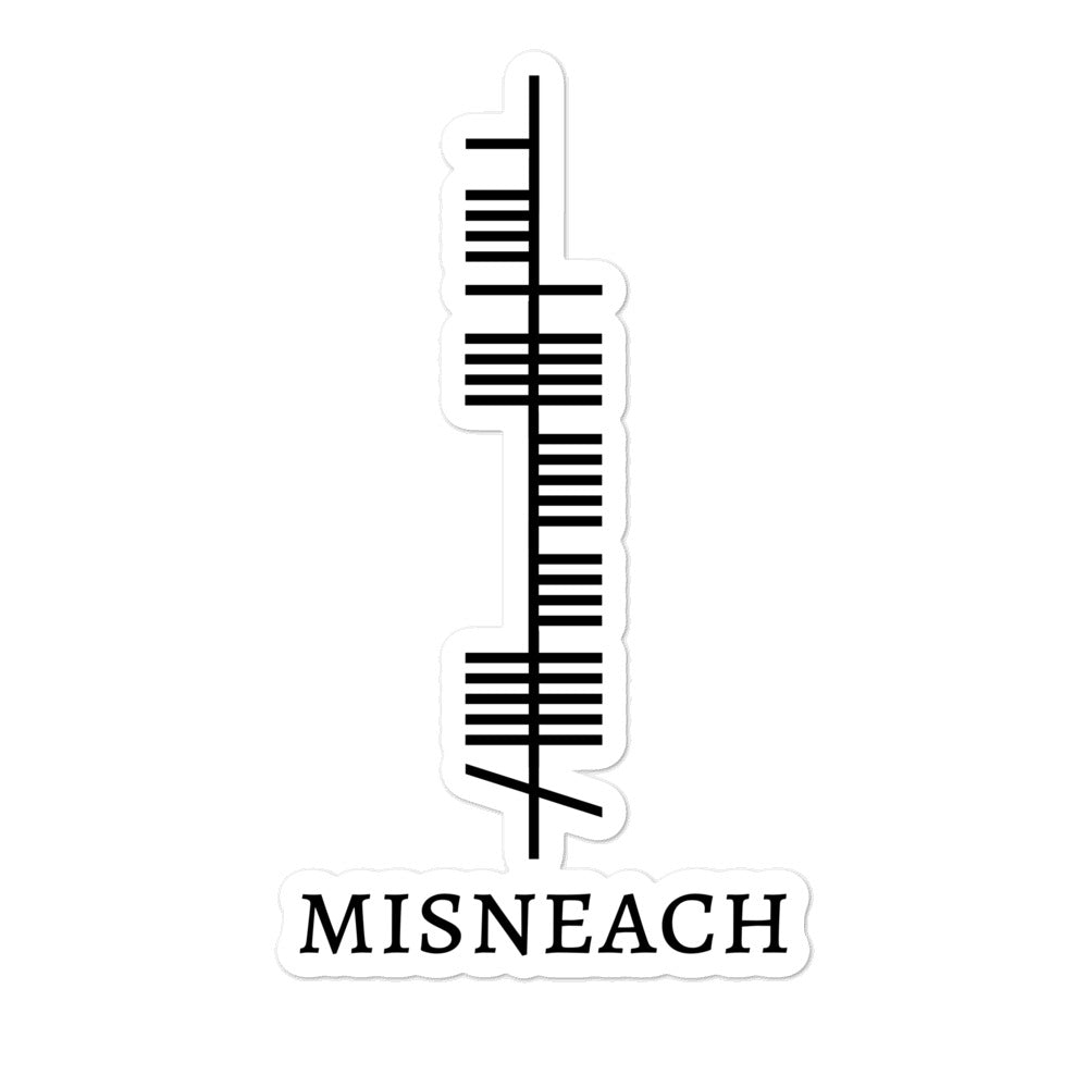 Ogham Series - Misneach - Courage - Bubble-free stickers - Eel & Otter