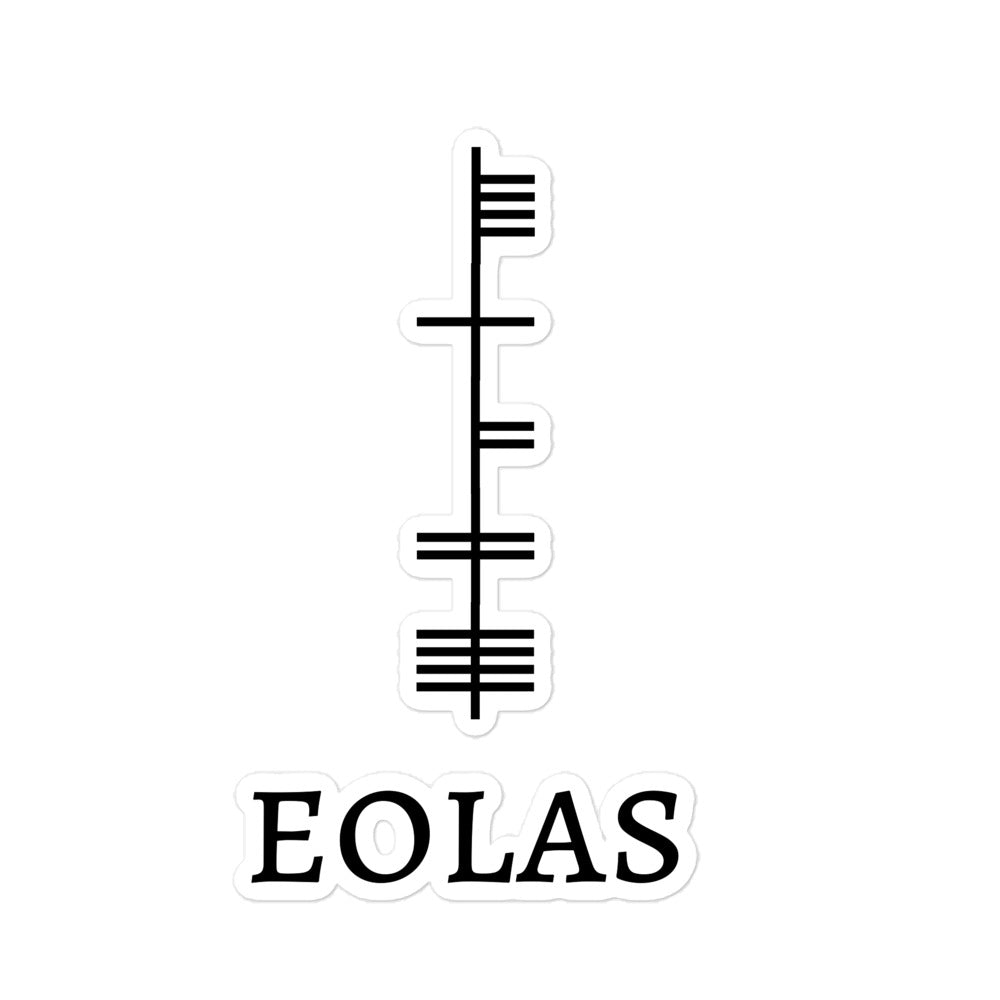 Ogham Series - Eolas - Knowledge - Bubble-free stickers - Eel & Otter