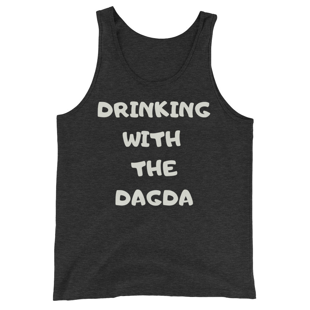 Drinking with the Dagda - Black, Charcoal - Unisex Tank Top - Eel & Otter
