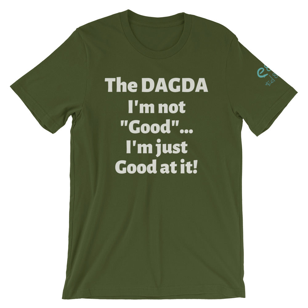 Dagda Good At It - Brown, Olive & Navy - Unisex Short Sleeve Jersey T-Shirt - Eel & Otter