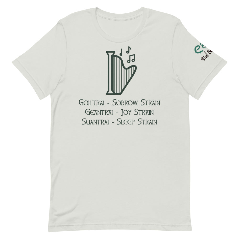 The Three Strains - Short-Sleeve Unisex T-Shirt Gold, Pink, Silver - Eel & Otter