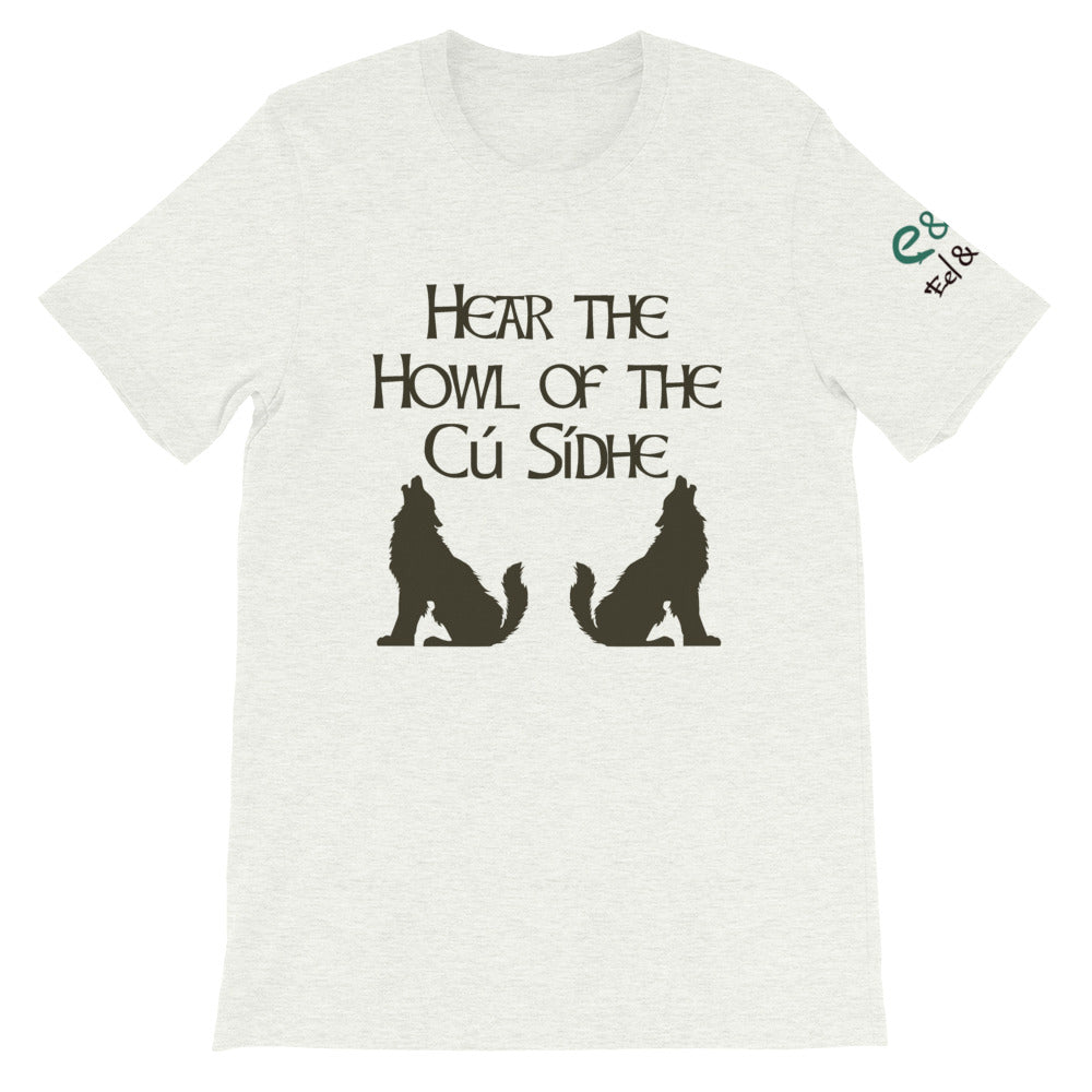Cú Sídhe - Ash, Silver, Steel Blue - Unisex Short Sleeve Jersey T-Shirt - Eel & Otter
