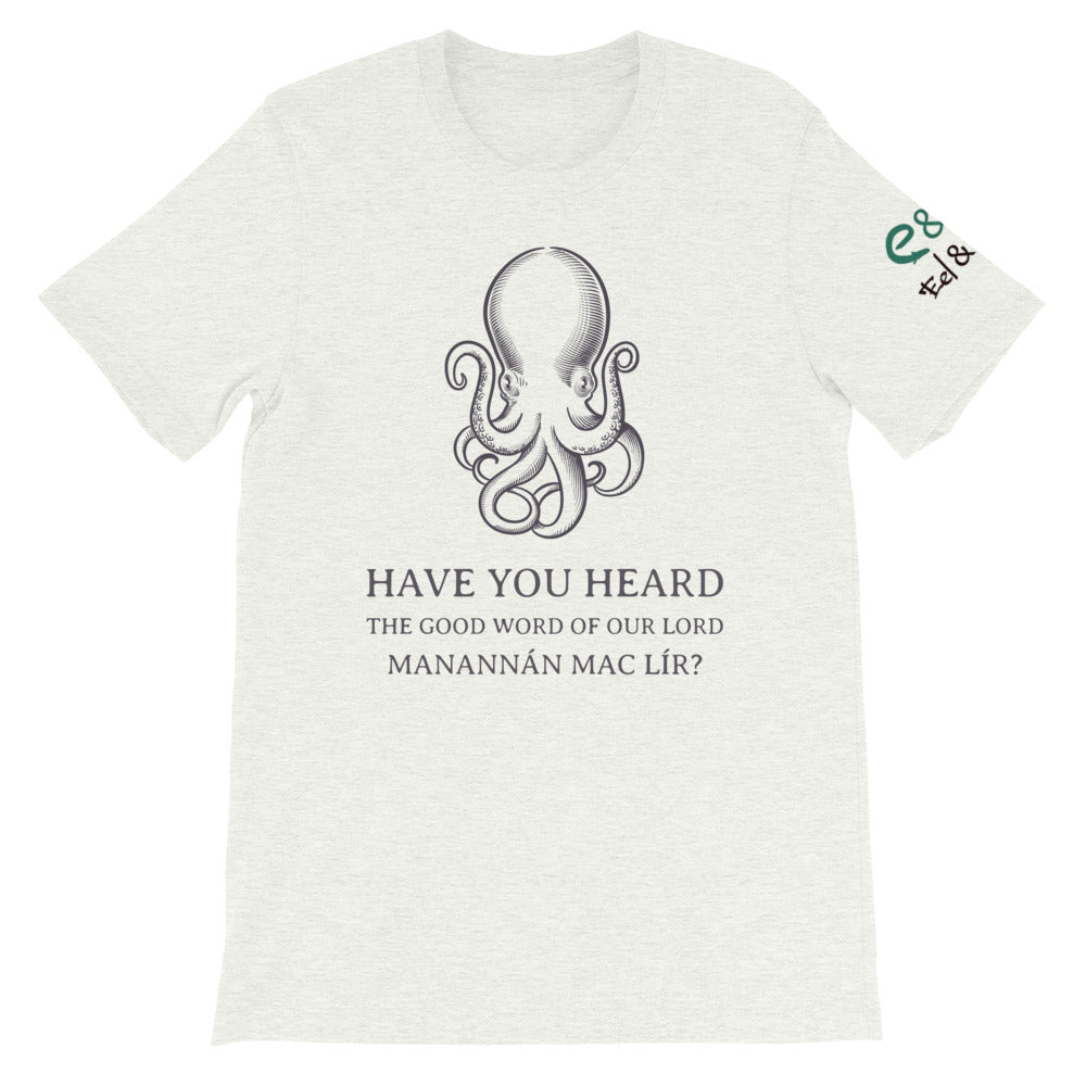Manannán Missionary - White, Ash, Gold, - Short-Sleeve Unisex T-Shirt - Eel & Otter
