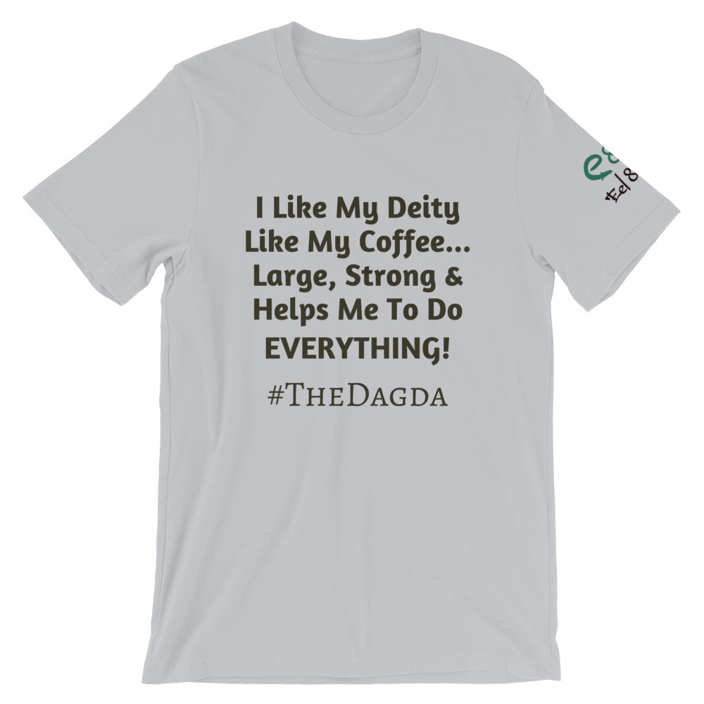 I Like My Deity... #TheDagda - Silver, Leaf, Steel Blue, - Short-Sleeve Unisex T-Shirt - Eel & Otter
