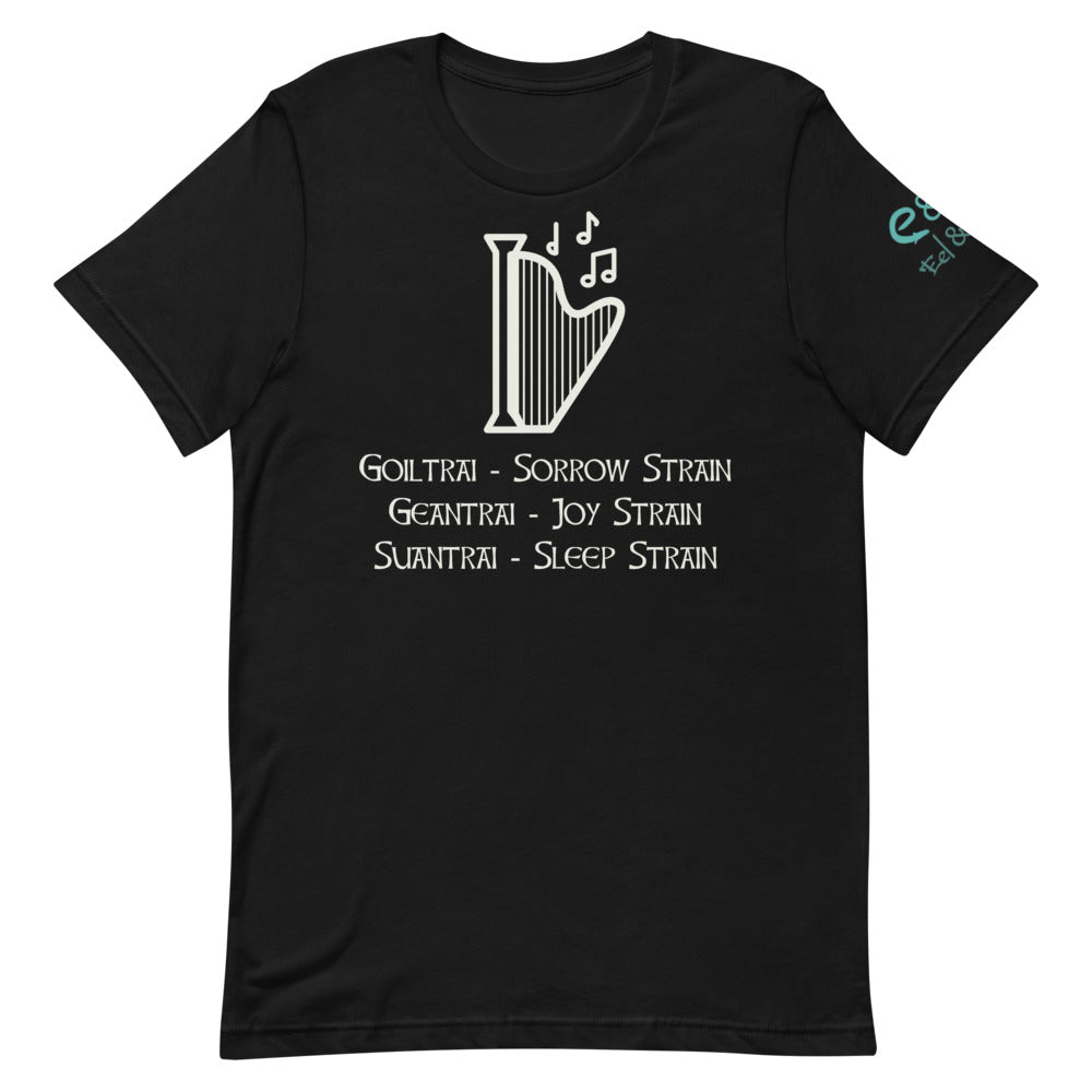 The Three Strains - Short-Sleeve Unisex T-Shirt Black, Brown, Olive - Eel & Otter