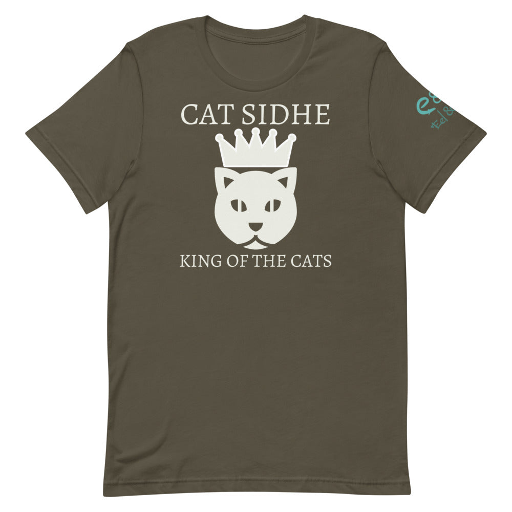 Cat Sidhe King of the Cats - Short-Sleeve Unisex T-Shirt - Black, Navy, Army - Eel & Otter