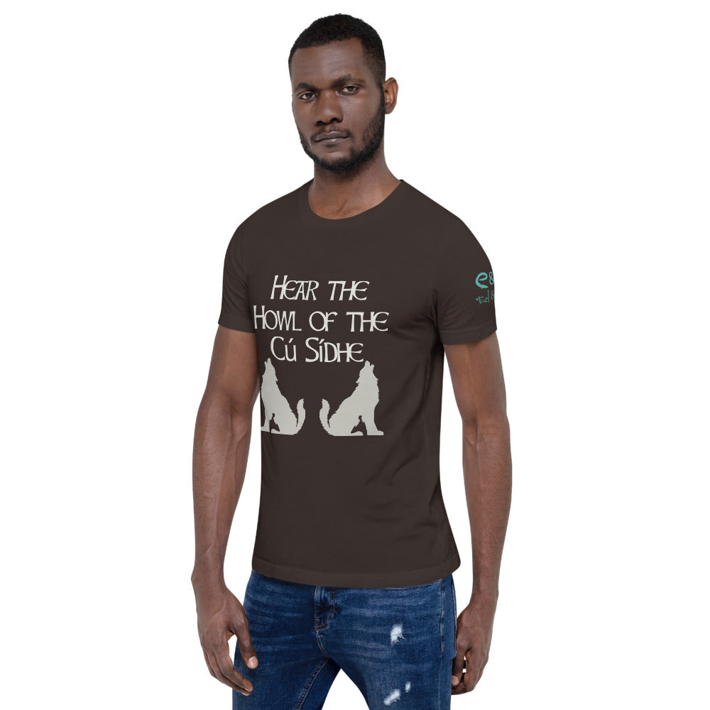 Cú Sídhe - Black, Brown, Red - Unisex Short Sleeve Jersey T-Shirt - Eel & Otter