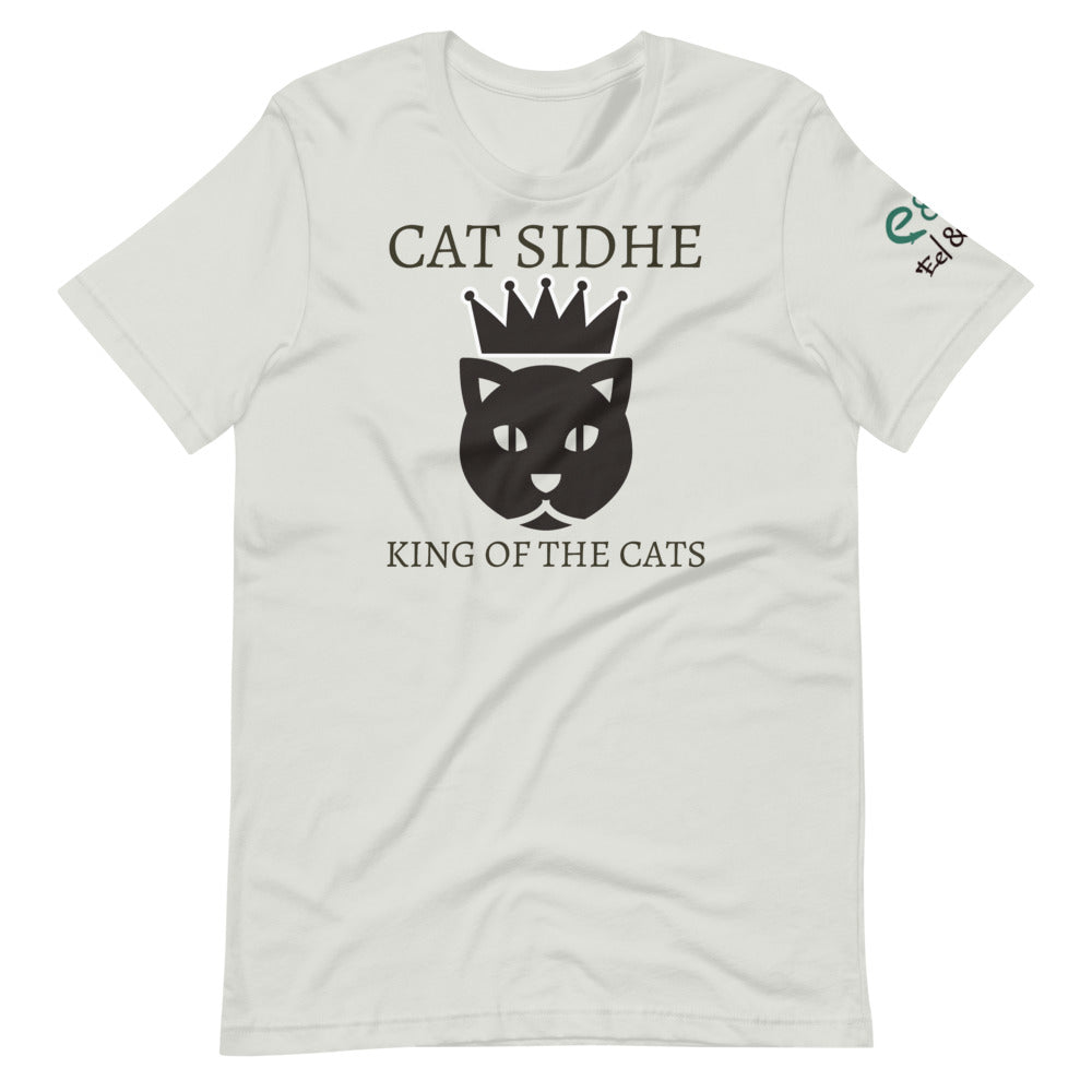 Cat Sidhe King of the Cats Short-Sleeve Unisex T-Shirt Mauve, Silver, Pink - Eel & Otter