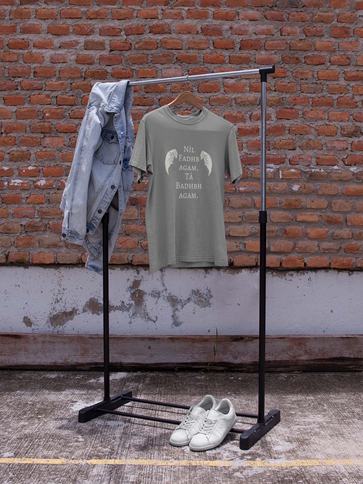 The Badb, or Badhbh - Asphalt, Red & Oxblood - Unisex Short Sleeve Jersey T-Shirt - Eel & Otter