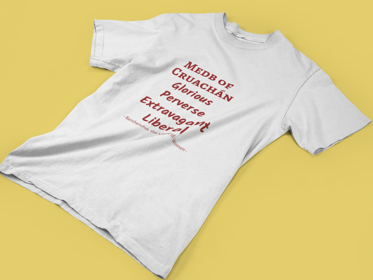 Medb of Cruachan - White, Cream & Silver - Unisex Short Sleeve Jersey T-Shirt - Eel & Otter