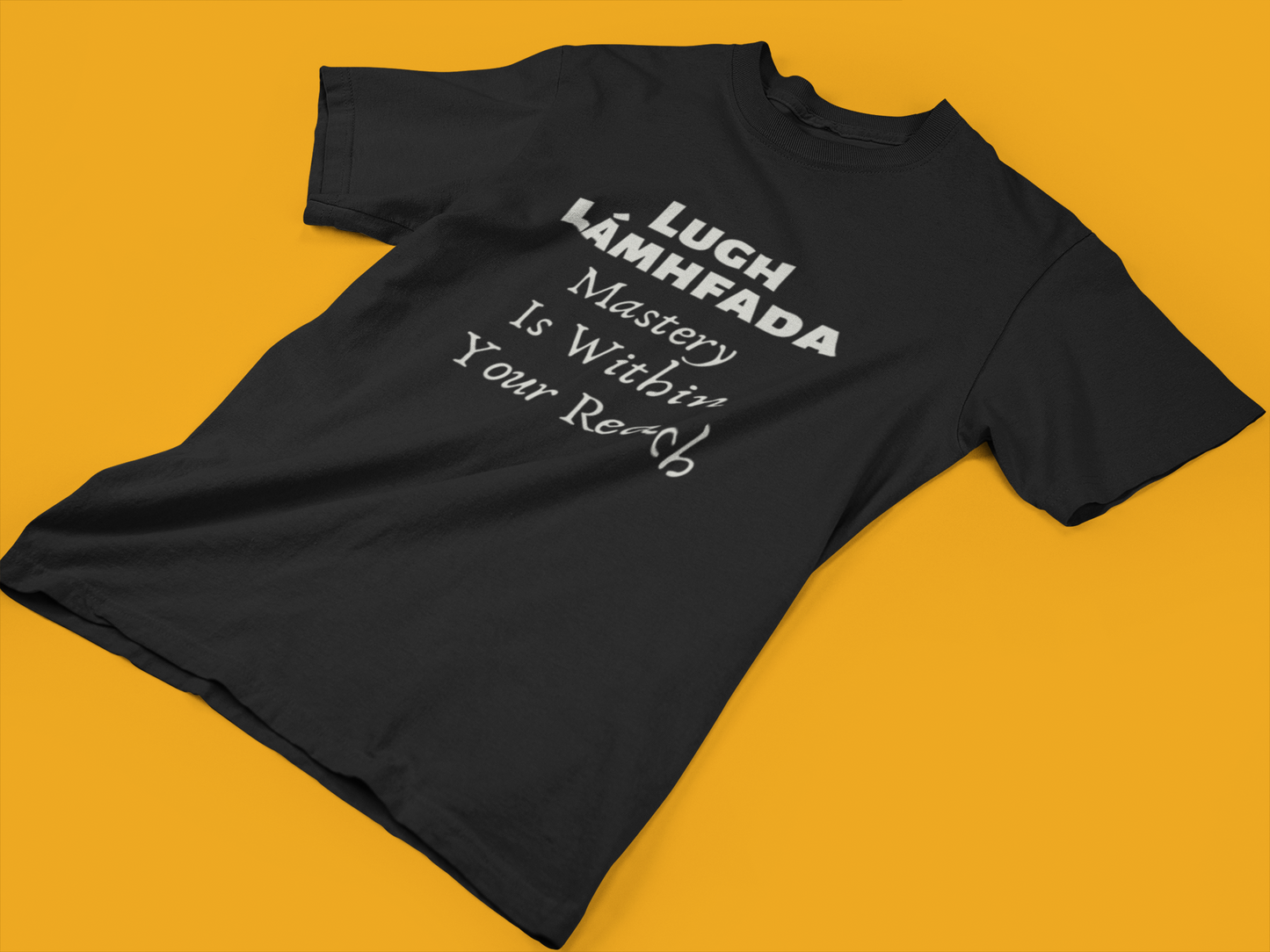 Lugh Lámhfada: Mastery - Black, Grey & Blue - Unisex Short Sleeve Jersey T-Shirt - Eel & Otter