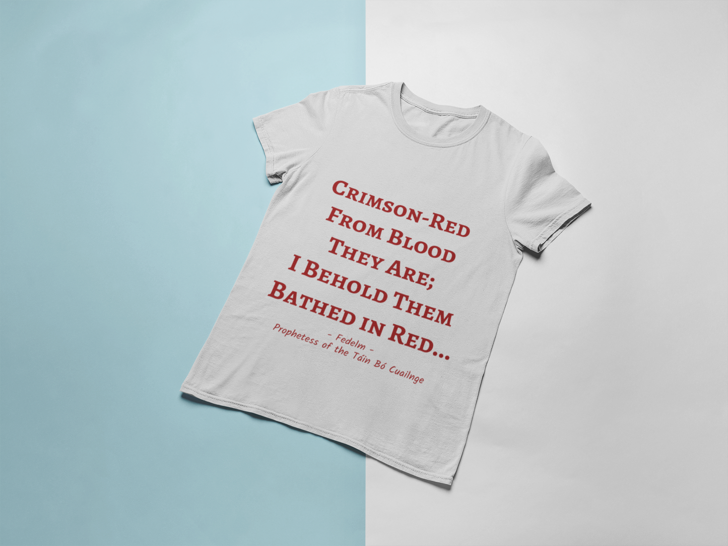 Táin Prophecy Tee - Gold, Ash & Cream - Unisex Short Sleeve Jersey T-Shirt - Eel & Otter