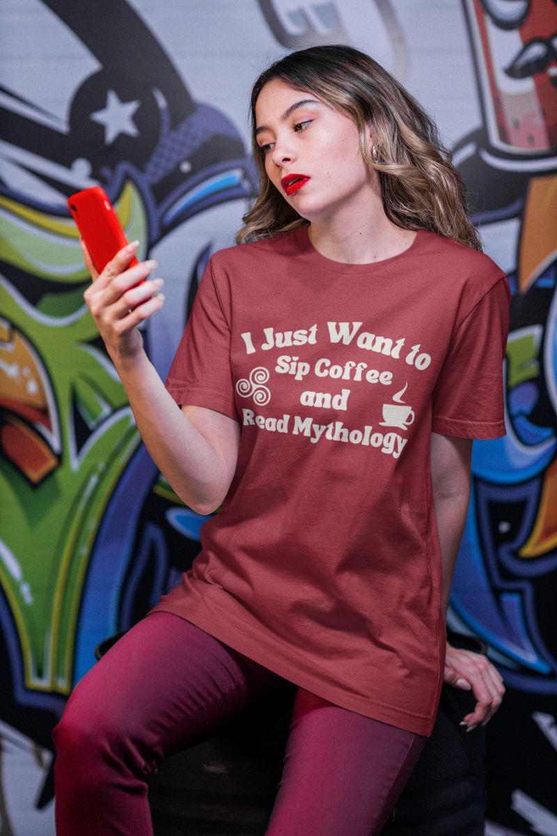 I Just want to Sip Coffee and Read Mythology - Short-Sleeve Unisex T-S –  Eel & Otter