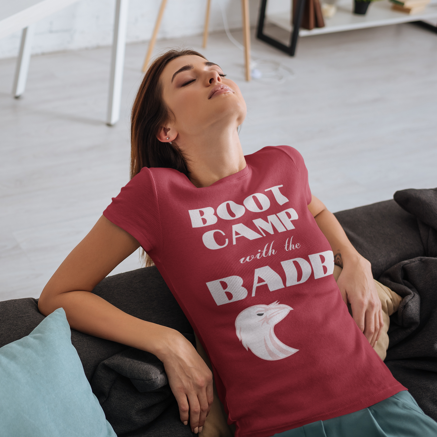 Boot Camp With the Badb - Short-Sleeve Unisex T-Shirt- Black - Asphalt - Red - Eel & Otter