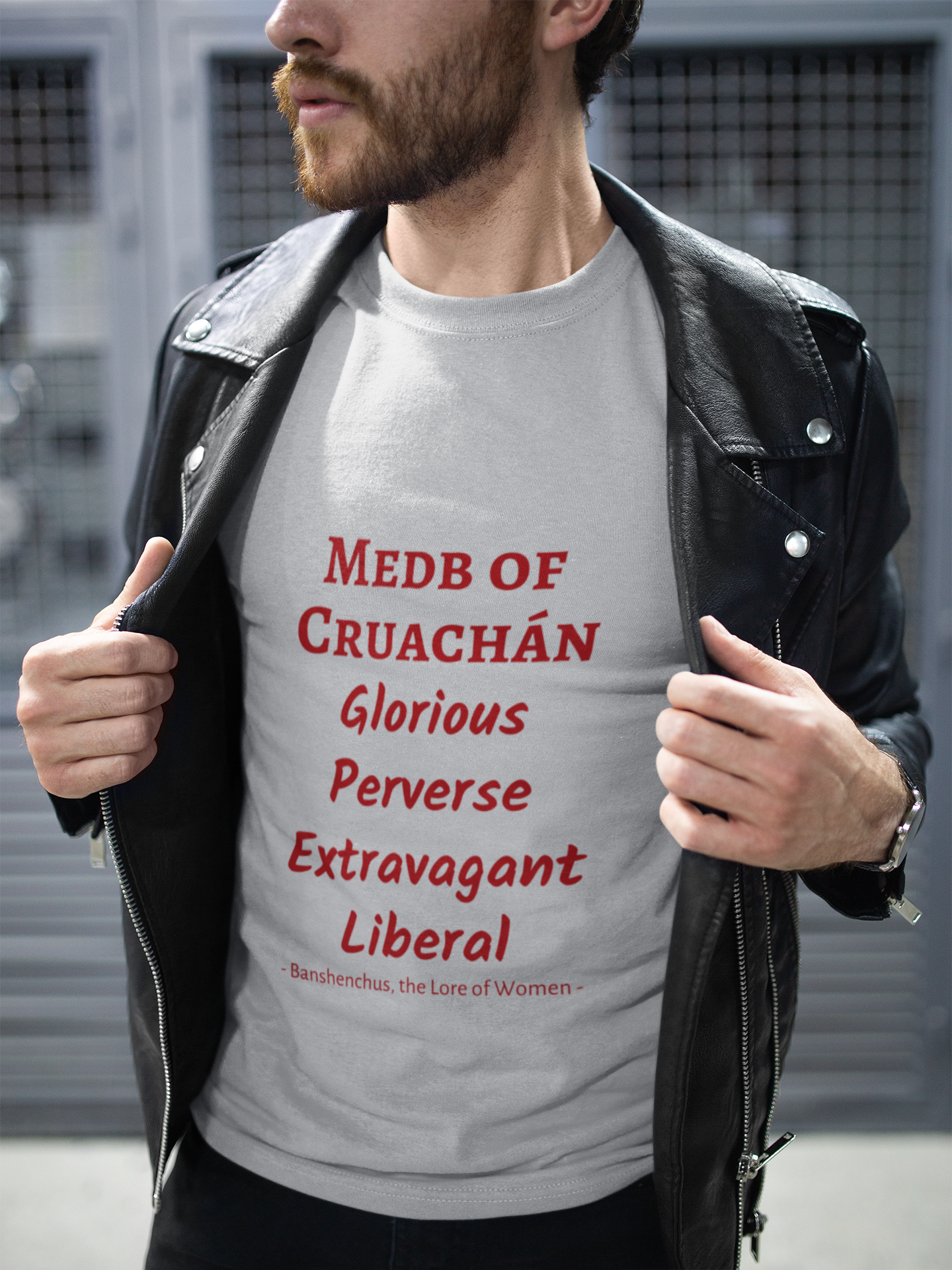Medb of Cruachan - White, Cream & Silver - Unisex Short Sleeve Jersey T-Shirt - Eel & Otter