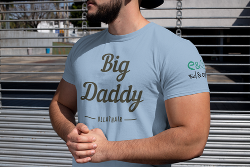 Big Daddy - Olathair - Short-Sleeve Unisex T-Shirt - Mauve, Light Blues, White. - Eel & Otter