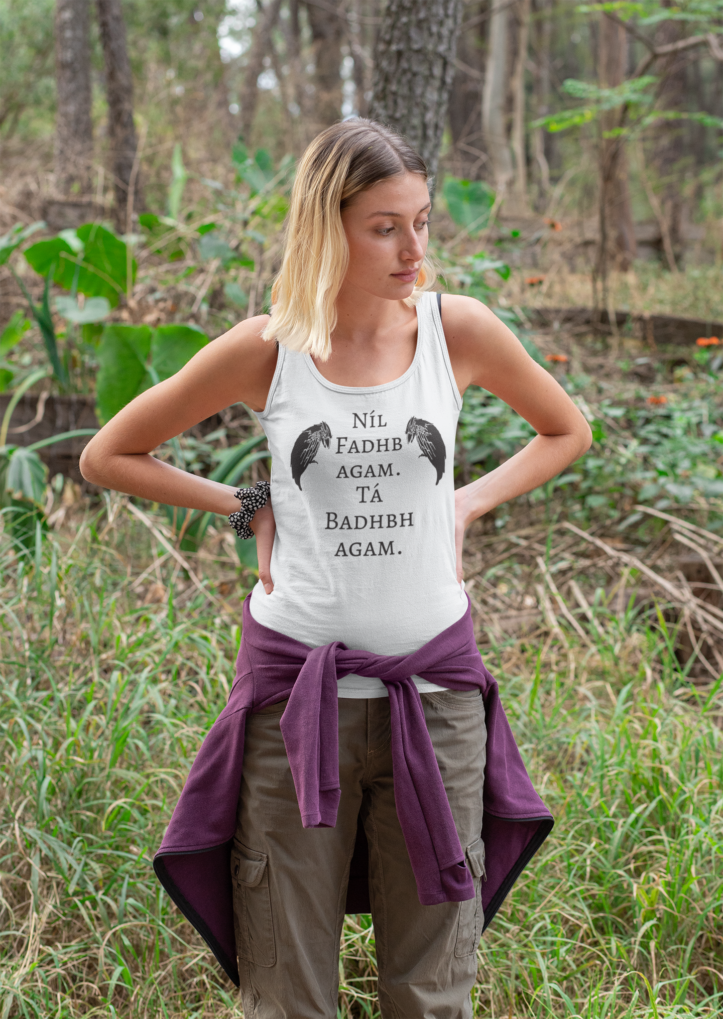 The Badb, Badhbh - White - Unisex Tank Top - Eel & Otter