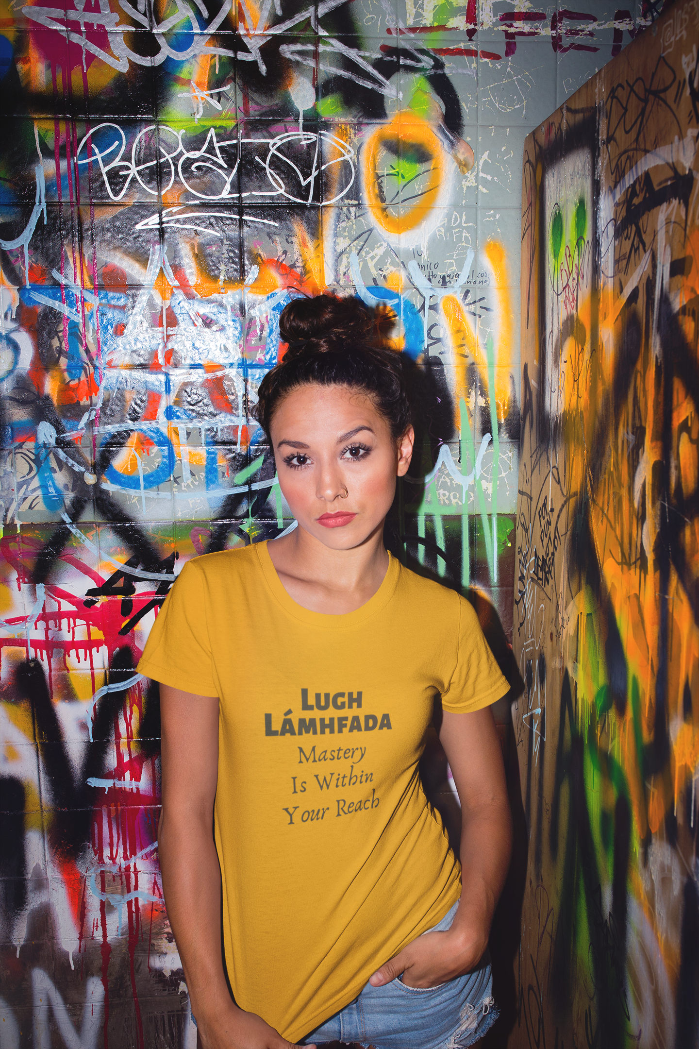 Lugh Lámhfada: Mastery - White, Cream & Gold - Unisex Short Sleeve Jersey T-Shirt - Eel & Otter