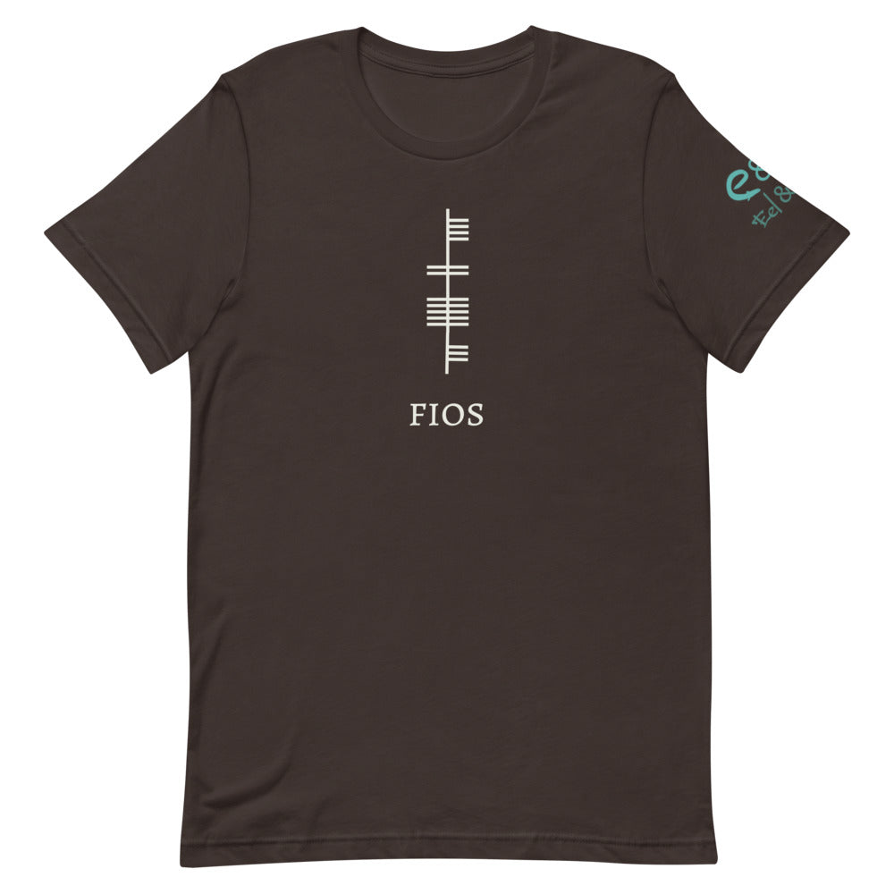 Ogham Series - Fios - Knowledge / Wisdom - Short-Sleeve Unisex T-Shirt Oxblood Black, Brown, Asphalt - Eel & Otter