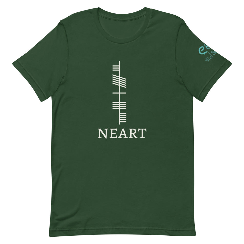 Ogham Series - Neart - Strength - Short-Sleeve Unisex T-Shirt - Black - Brown - Forest - Eel & Otter