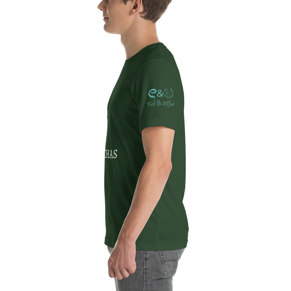 Ogham Series - Buíochas - Gratitude - Short-Sleeve Unisex T-Shirt, Black, Oxblood, Forest - Eel & Otter