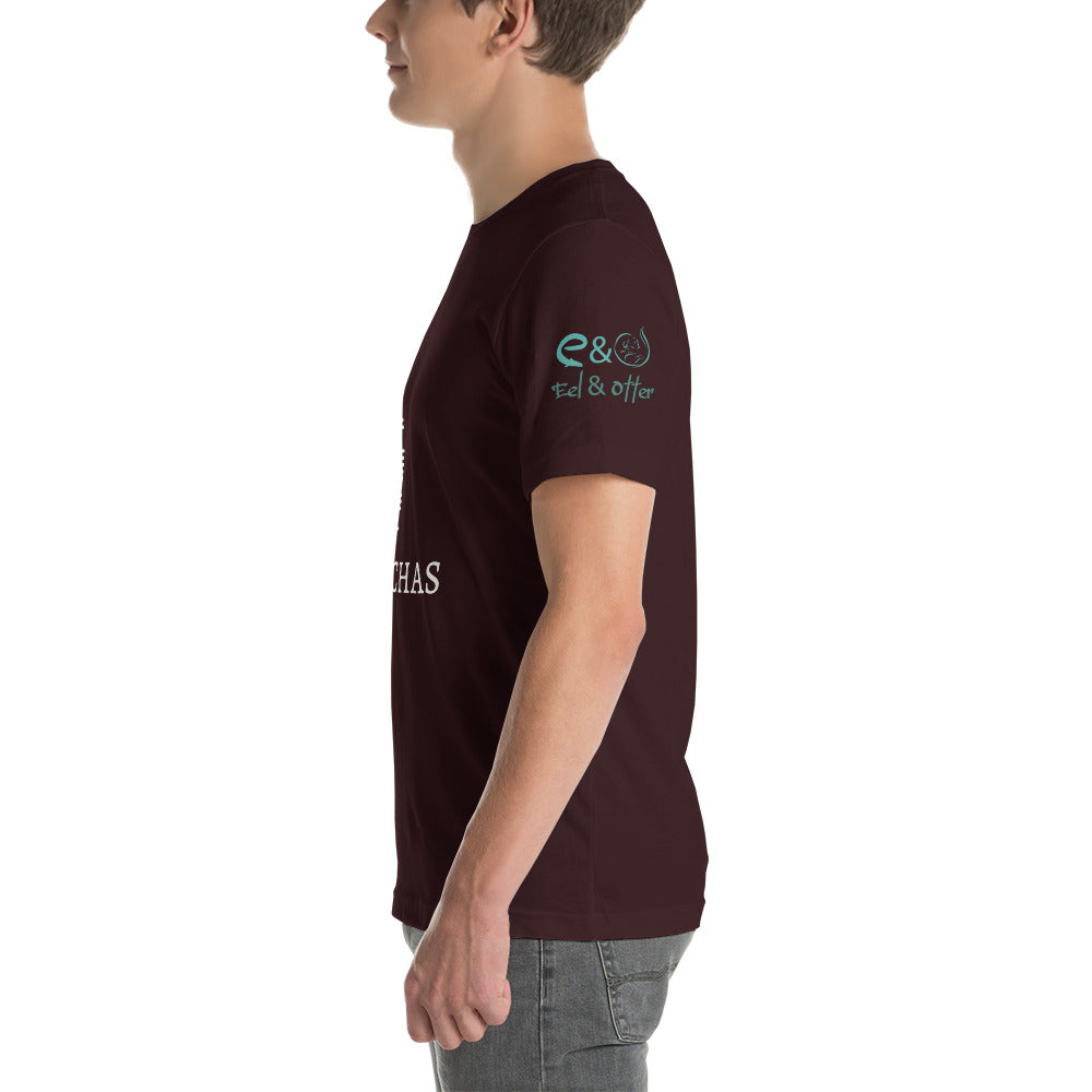 Ogham Series - Buíochas - Gratitude - Short-Sleeve Unisex T-Shirt, Black, Oxblood, Forest - Eel & Otter
