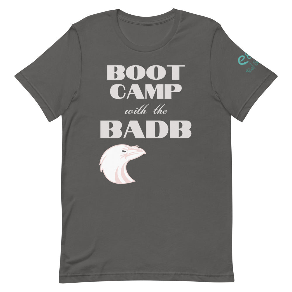 Boot Camp With the Badb - Short-Sleeve Unisex T-Shirt- Black - Asphalt - Red - Eel & Otter