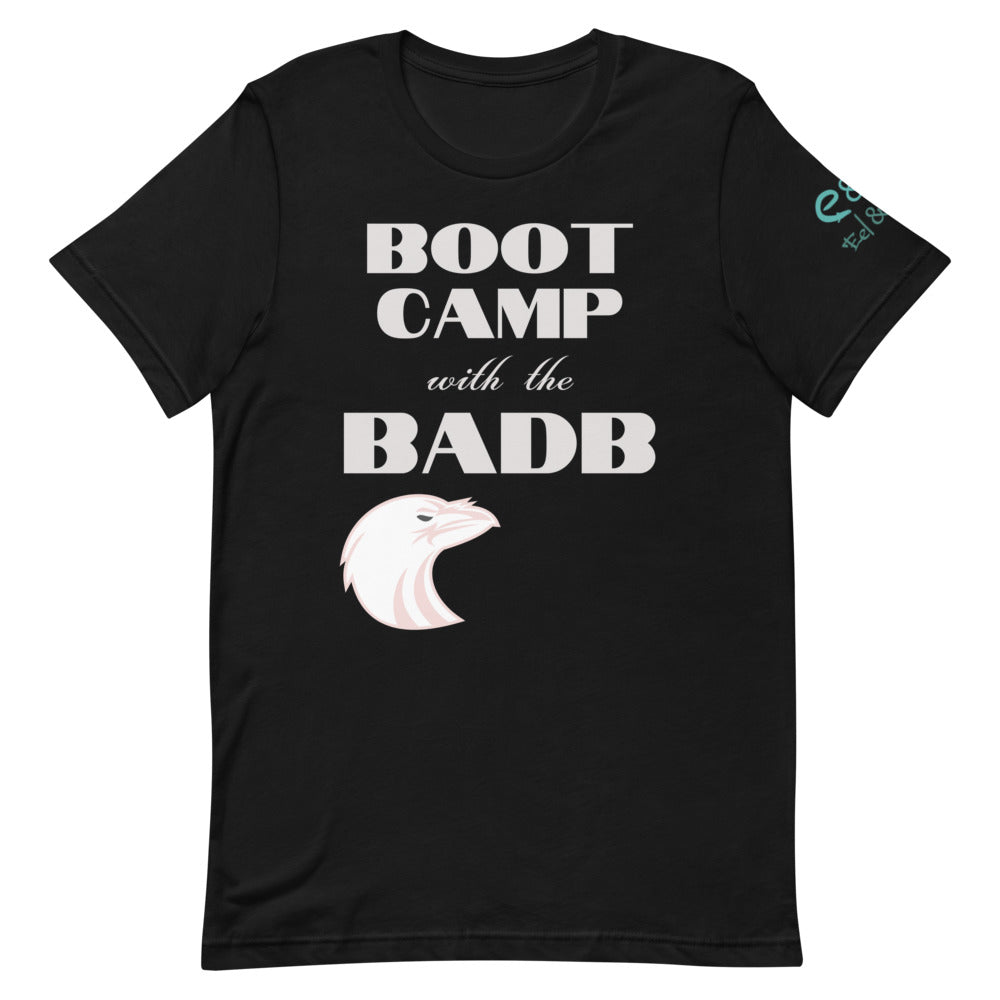 Boot Camp With the Badb - Short-Sleeve Unisex T-Shirt- Black - Asphalt - Red - Eel & Otter