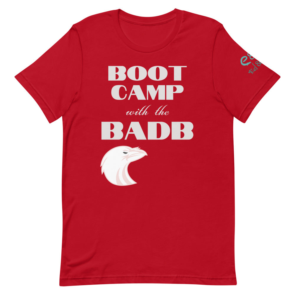 Boot Camp With the Badb - Short-Sleeve Unisex T-Shirt- Black - Asphalt - Red - Eel & Otter