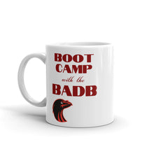 Load image into Gallery viewer, Boot Camp with the Badb - White glossy mug - Eel &amp; Otter