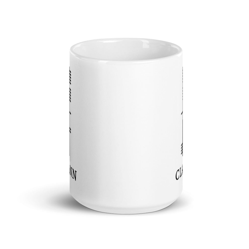 Ogham Series - Clann - Family - White glossy mug - Eel & Otter