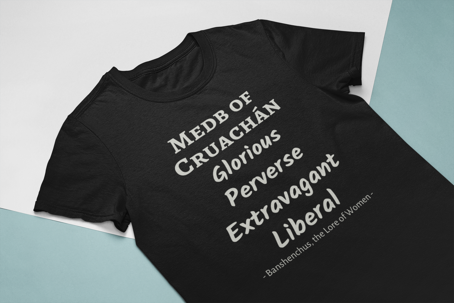 Medb of Cruachan - Black, Green & Brown - Unisex Short Sleeve Jersey T-Shirt - Eel & Otter