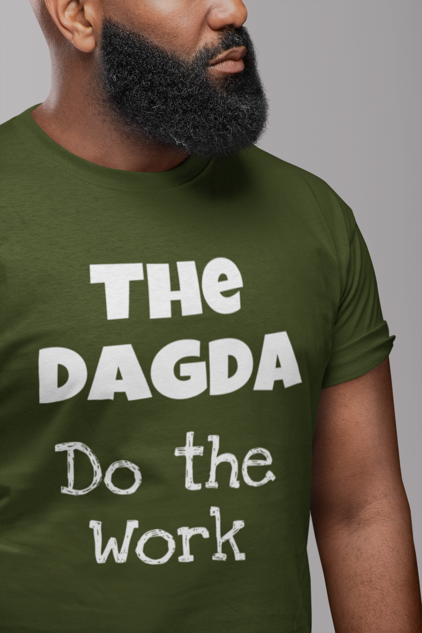 The Dagda: Do the Work - Forest, Leaf & Olive Green -  Unisex Short Sleeve Jersey T-Shirt - Eel & Otter