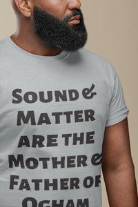 Sound and Matter - Aqua, Silver, Soft Cream, - Short-Sleeve Unisex T-Shirt - Eel & Otter
