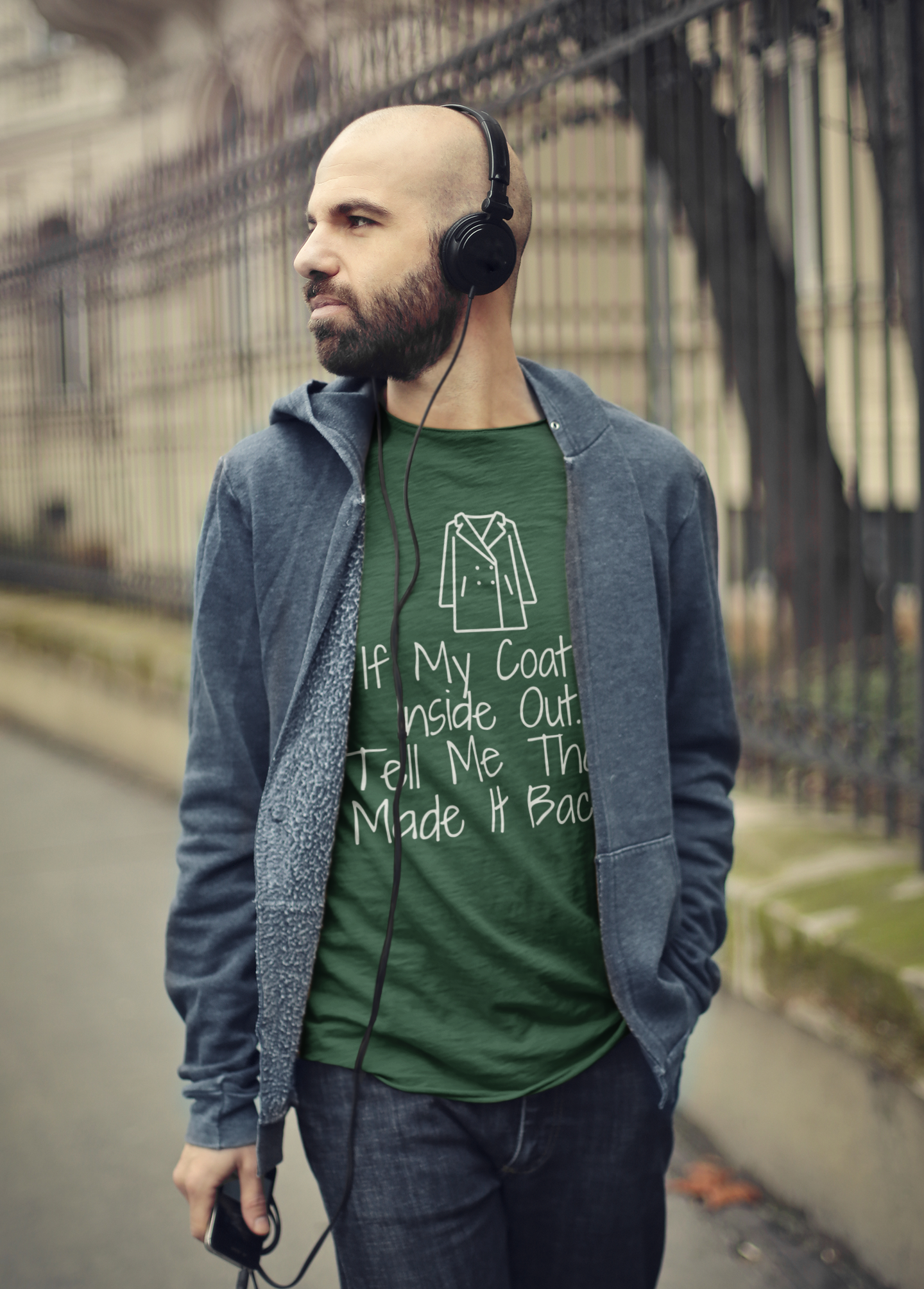If my Coat is Inside Out.... Short-Sleeve Unisex T-Shirt Black, Forest, Red - Eel & Otter