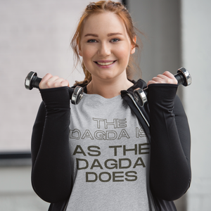 The Dagda is As The Dagda Does - Short-Sleeve Unisex T-Shirt Silver, Soft Cream, White - Eel & Otter