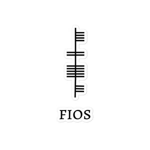 Ogham Series - Fios - Knowledge / Wisdom - Bubble-free stickers - Eel & Otter