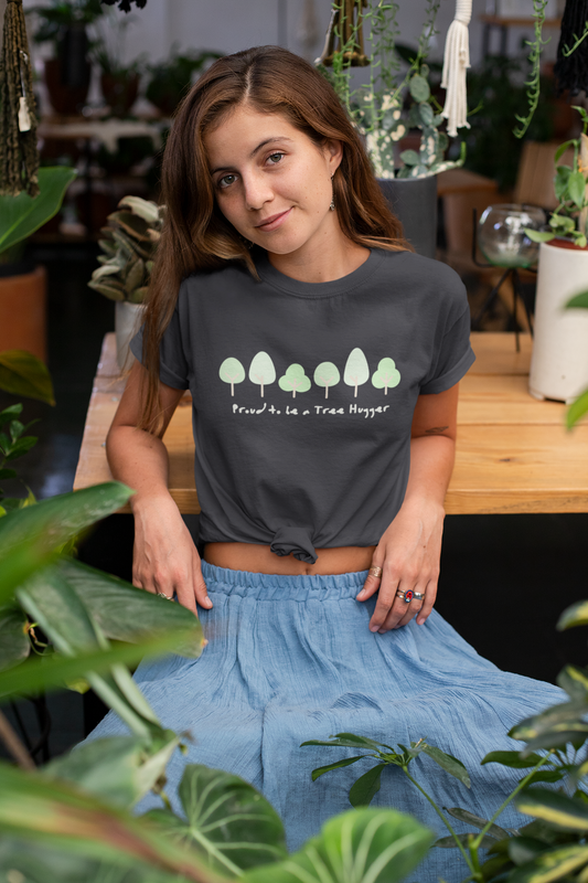 Proud to Be a Tree Hugger - Short-Sleeve Unisex T-Shirt - Black, Forest, Asphalt - Eel & Otter