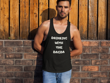 Load image into Gallery viewer, Drinking with the Dagda - Black, Charcoal - Unisex Tank Top - Eel &amp; Otter
