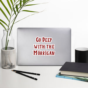 Go Deep with the Mórrígan - Blood Red - Bubble-free Stickers - Eel & Otter