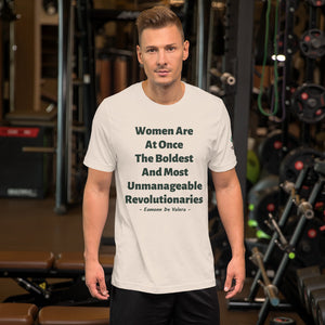 Women Revolutionaries - White, Cream & Ash - Unisex Short Sleeve Jersey T-Shirt - Eel & Otter