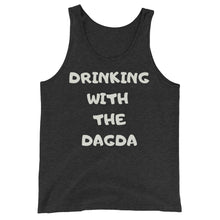Load image into Gallery viewer, Drinking with the Dagda - Black, Charcoal - Unisex Tank Top - Eel &amp; Otter