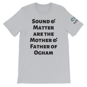 Sound and Matter - Aqua, Silver, Soft Cream, - Short-Sleeve Unisex T-Shirt - Eel & Otter