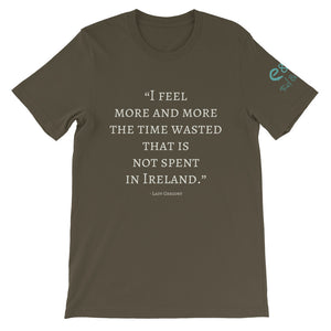 The Time Wasted, That is not Spent in Ireland - Short-Sleeve Unisex T-Shirt - Black, Army, Navy, - Eel & Otter