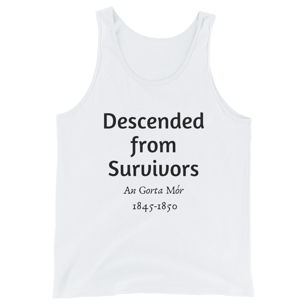 Descended From Survivors - White - Unisex Tank Top - Eel & Otter